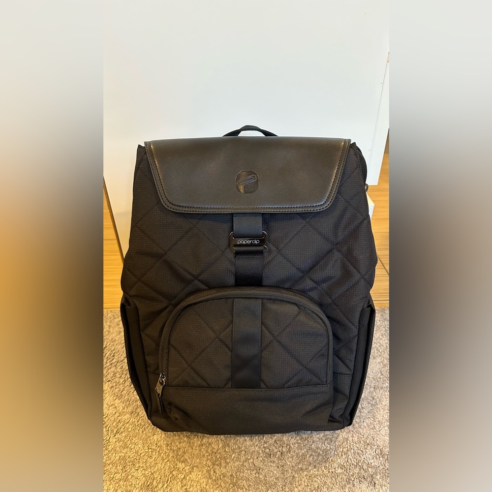 Paperclip The Jojo DiaperBag backpack in Black BRAND NEW